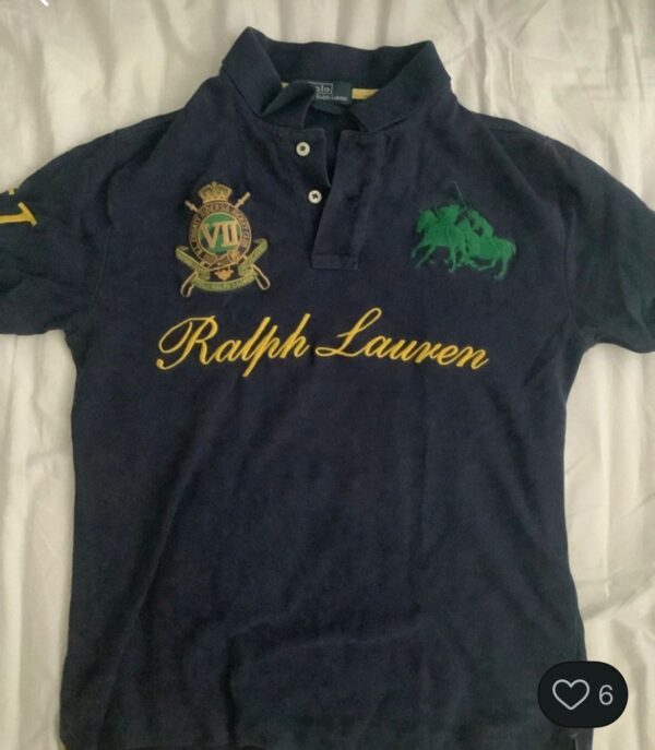 Polo Ralph Lauren Vintage Poloshirt S – Big Logo Navy