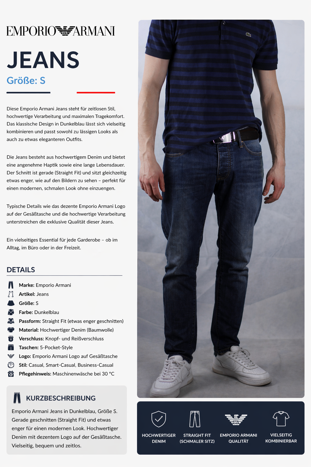Emporio Armani Jeans in Dunkelblau S – Bild 5