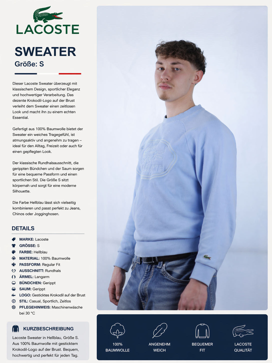 Lacoste Sweater – Bild 8