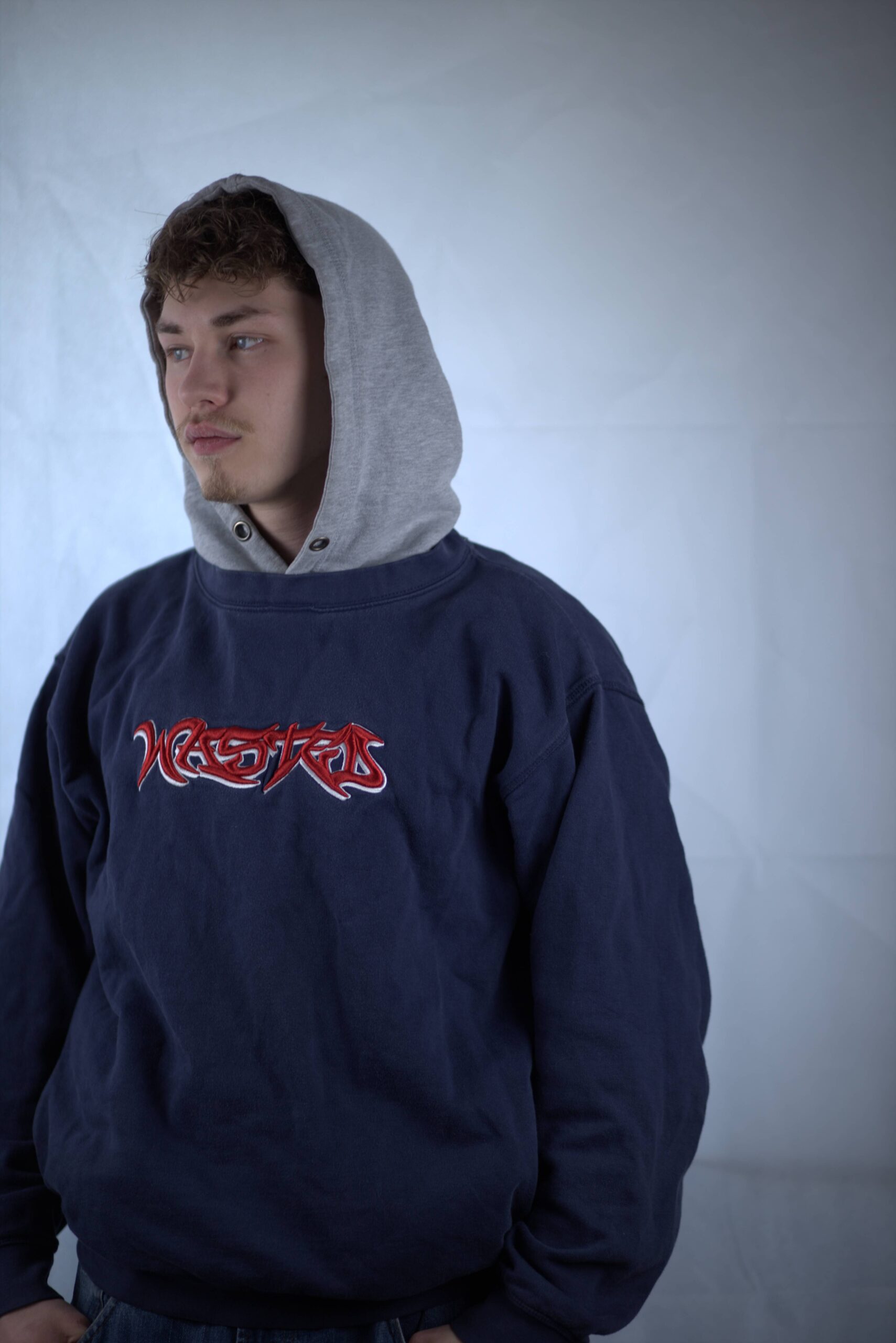 Wasted Paris Hoodie in Dunkelblau M – Bild 7