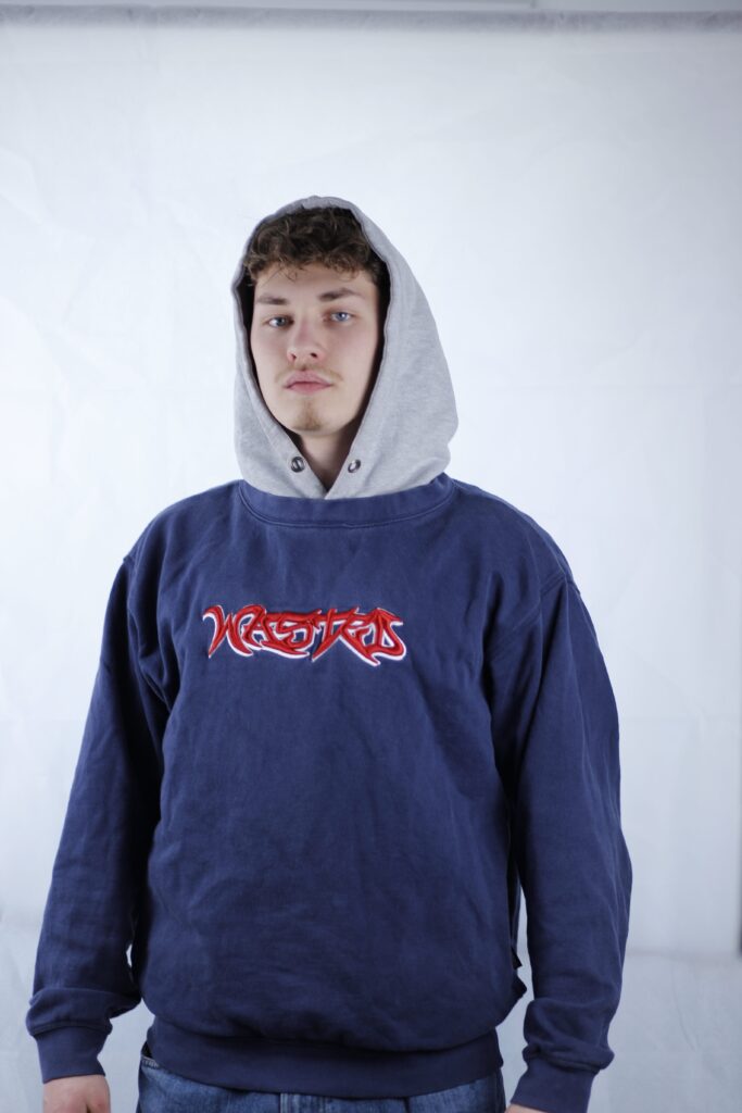 Wasted Paris Hoodie in Dunkelblau M